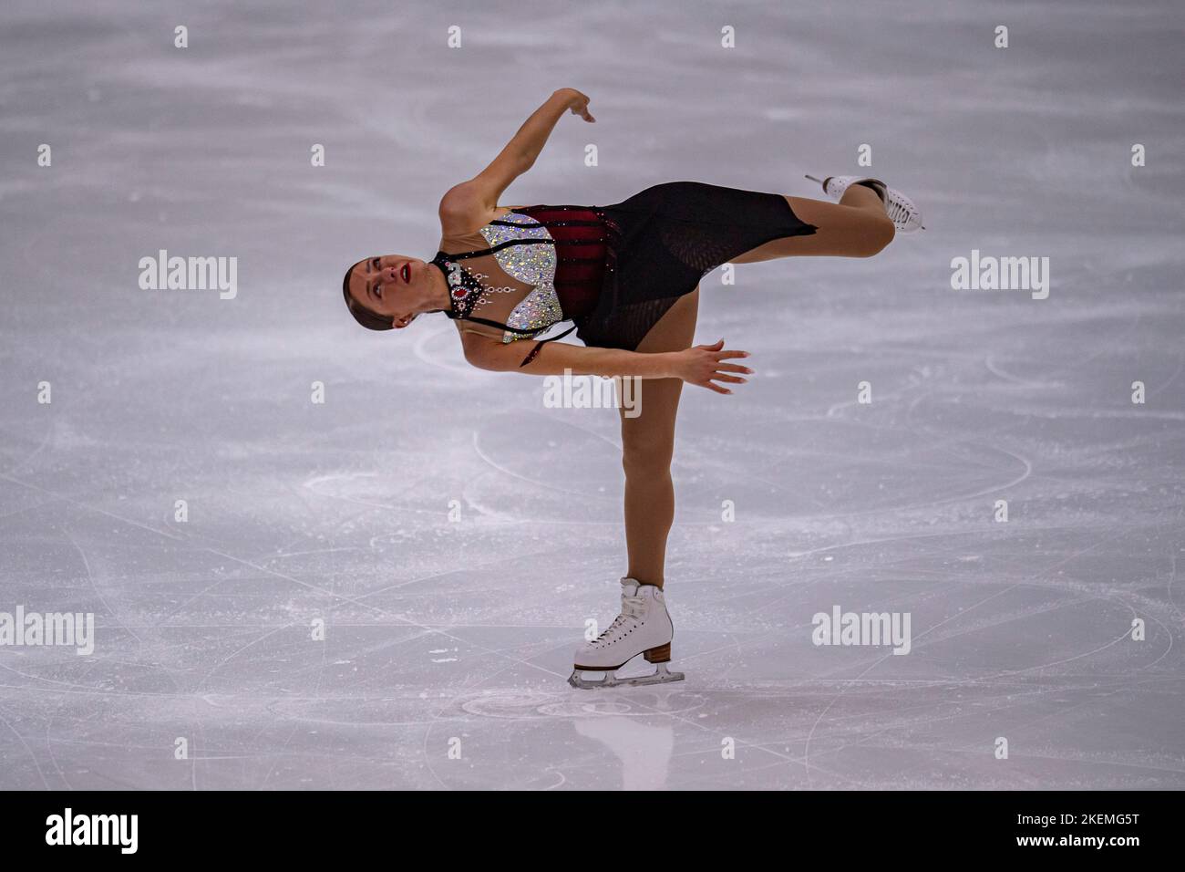 SHEFFIELD, Sheffield. 13th novembre 2022. Natasha McKay, de Grande-Bretagne, participe au patinage féminin gratuit lors du Grand Prix de l'UIP - MK John Wilson Trophée 2022 à ICE Sheffield, le dimanche 13 novembre 2022. SHEFFIELD, Sheffield. Credit: Taka G Wu/Alay Live News Banque D'Images