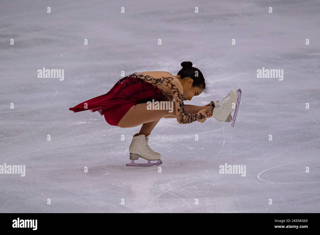 SHEFFIELD, Sheffield. 13th novembre 2022. Mai Mihara du Japon participe au patinage féminin gratuit lors du Grand Prix de l'UIP - MK John Wilson Trophée 2022 à ICE Sheffield le dimanche 13 novembre 2022. SHEFFIELD, Sheffield. Credit: Taka G Wu/Alay Live News Banque D'Images