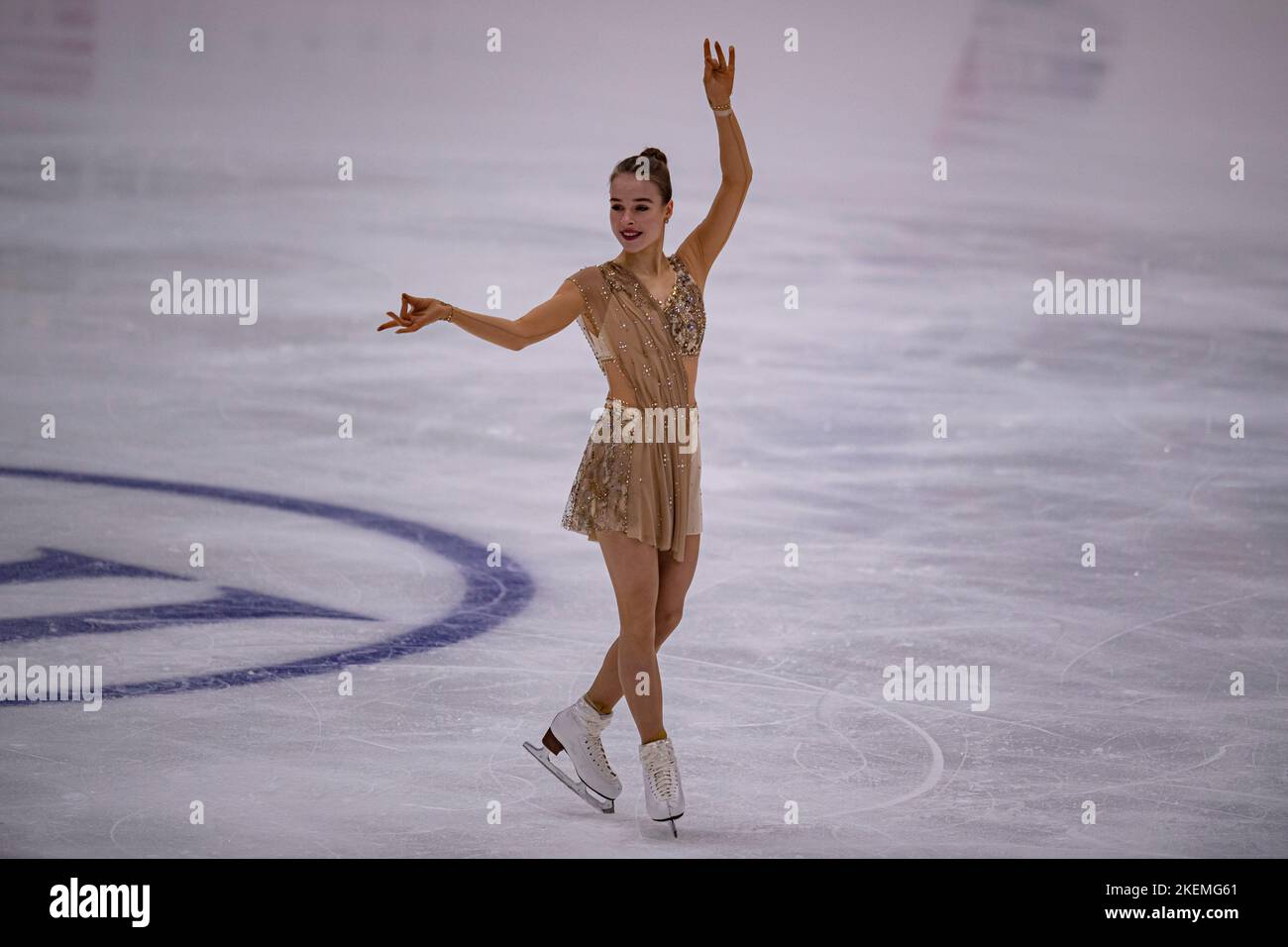 SHEFFIELD, Sheffield. 13th novembre 2022. Anastasiia Gubanova de Goergia participe au patinage libre des femmes lors du Grand Prix de l'UIP - MK John Wilson Trophée 2022 à ICE Sheffield le dimanche 13 novembre 2022. SHEFFIELD, Sheffield. Credit: Taka G Wu/Alay Live News Banque D'Images