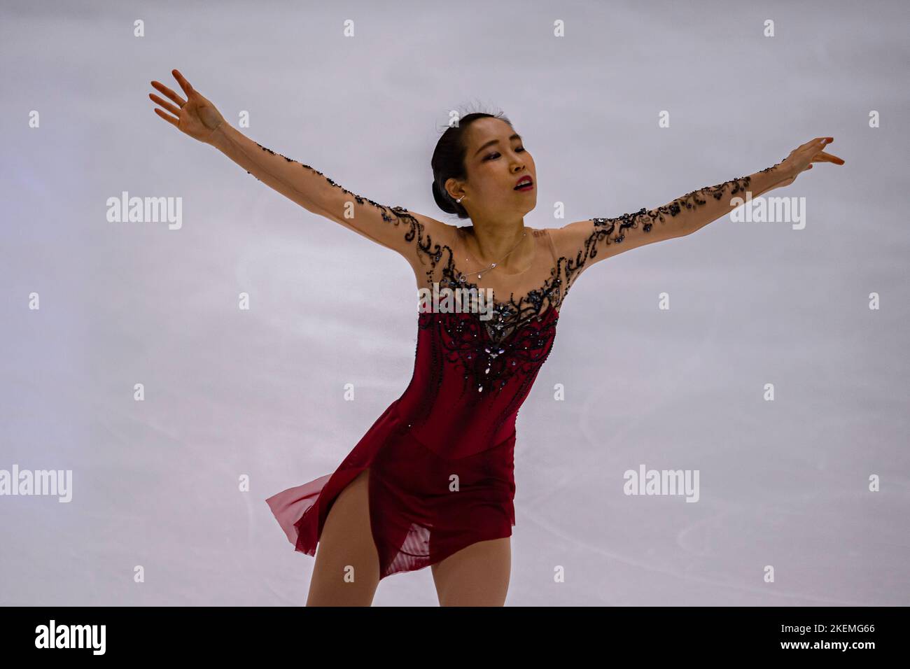 SHEFFIELD, Sheffield. 13th novembre 2022. Mai Mihara du Japon participe au patinage féminin gratuit lors du Grand Prix de l'UIP - MK John Wilson Trophée 2022 à ICE Sheffield le dimanche 13 novembre 2022. SHEFFIELD, Sheffield. Credit: Taka G Wu/Alay Live News Banque D'Images