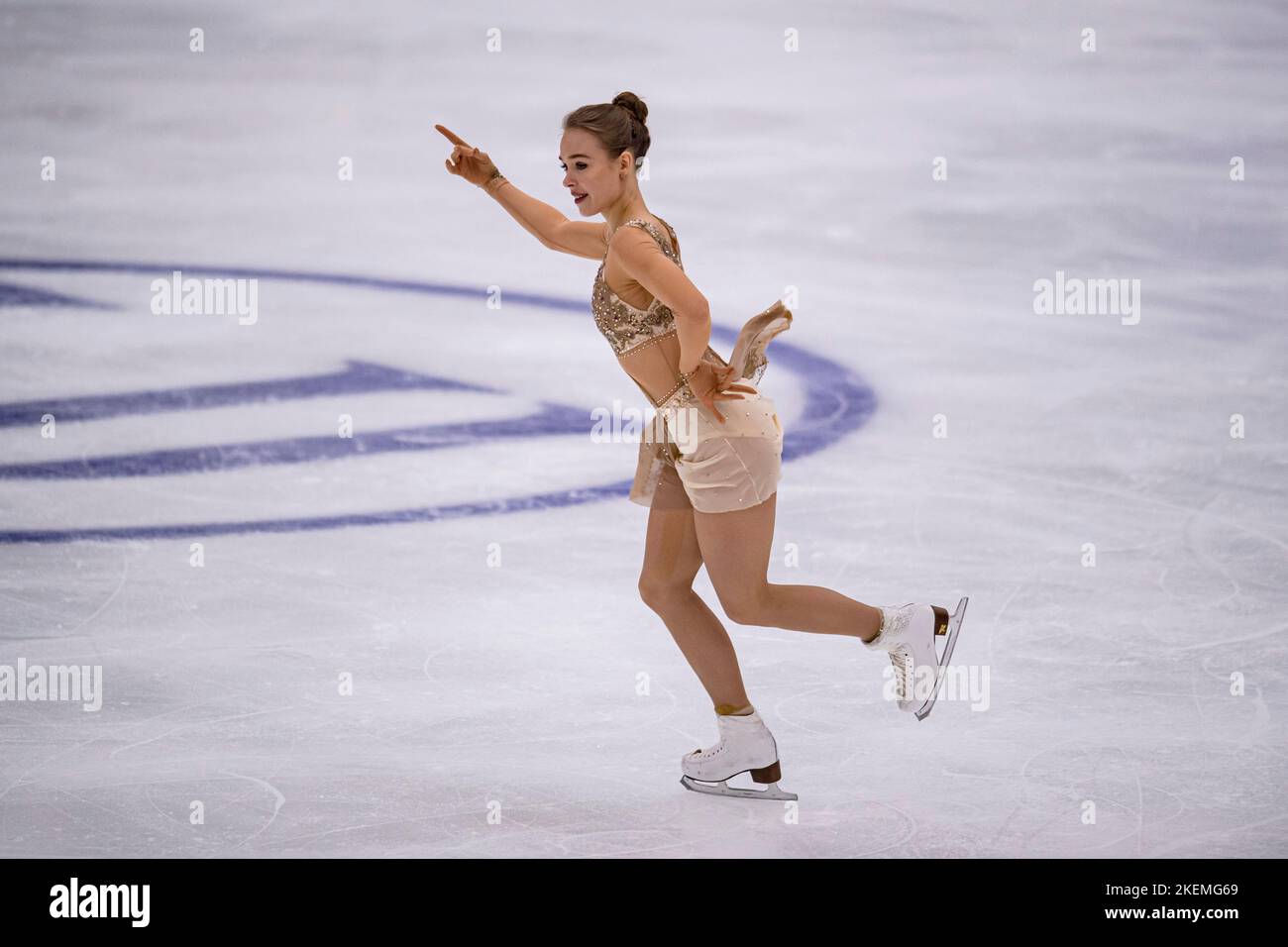 SHEFFIELD, Sheffield. 13th novembre 2022. Anastasiia Gubanova de Goergia participe au patinage libre des femmes lors du Grand Prix de l'UIP - MK John Wilson Trophée 2022 à ICE Sheffield le dimanche 13 novembre 2022. SHEFFIELD, Sheffield. Credit: Taka G Wu/Alay Live News Banque D'Images
