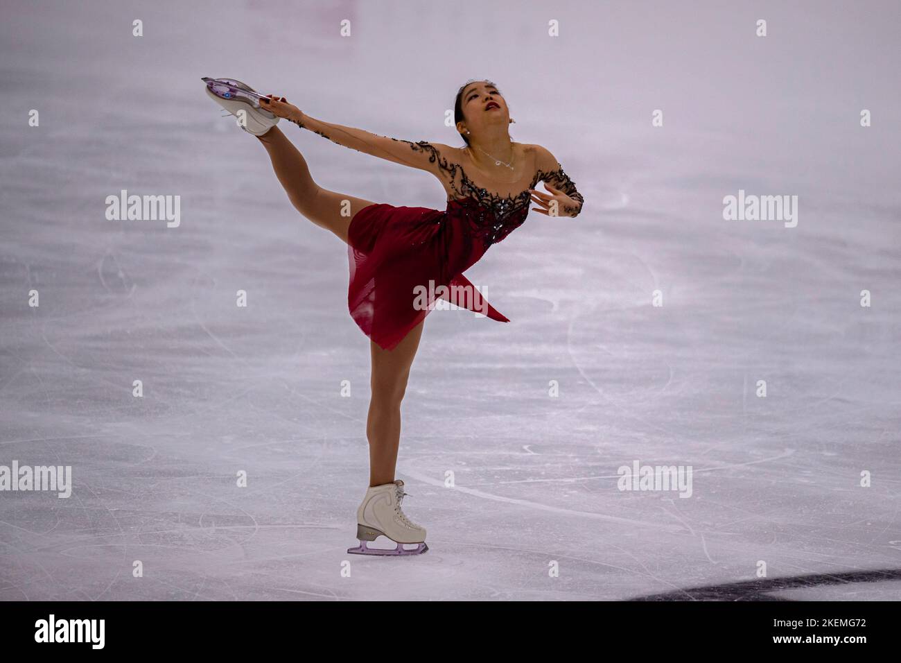 SHEFFIELD, Sheffield. 13th novembre 2022. Mai Mihara du Japon participe au patinage féminin gratuit lors du Grand Prix de l'UIP - MK John Wilson Trophée 2022 à ICE Sheffield le dimanche 13 novembre 2022. SHEFFIELD, Sheffield. Credit: Taka G Wu/Alay Live News Banque D'Images