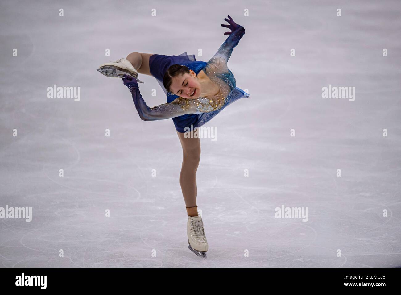SHEFFIELD, Sheffield. 13th novembre 2022. Isabeau Levito des Etats-Unis participe au patinage libre des femmes lors du Grand Prix de l'UIP - MK John Wilson Trophée 2022 à ICE Sheffield le dimanche 13 novembre 2022. SHEFFIELD, Sheffield. Credit: Taka G Wu/Alay Live News Banque D'Images