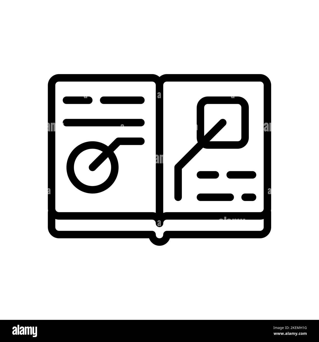 Icône de manuel. Guide d'étude, pour les parents d'accompagner les études à la maison. Illustration de Vecteur