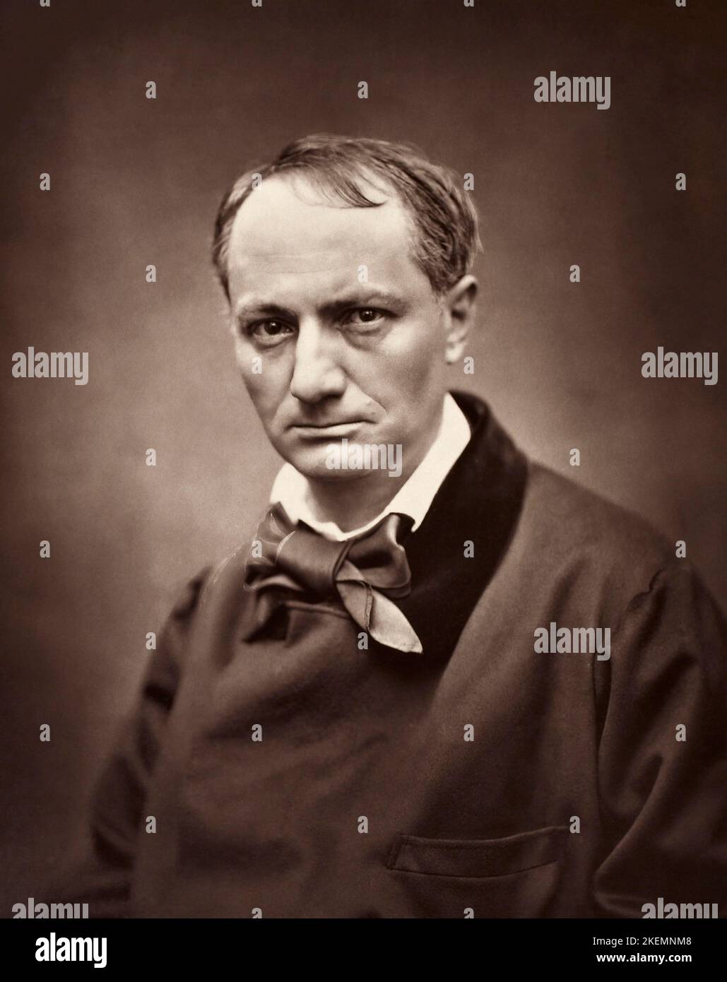 Une photographie de portrait de Charles Baudelaire, par Étienne Carjat. c1862. Banque D'Images