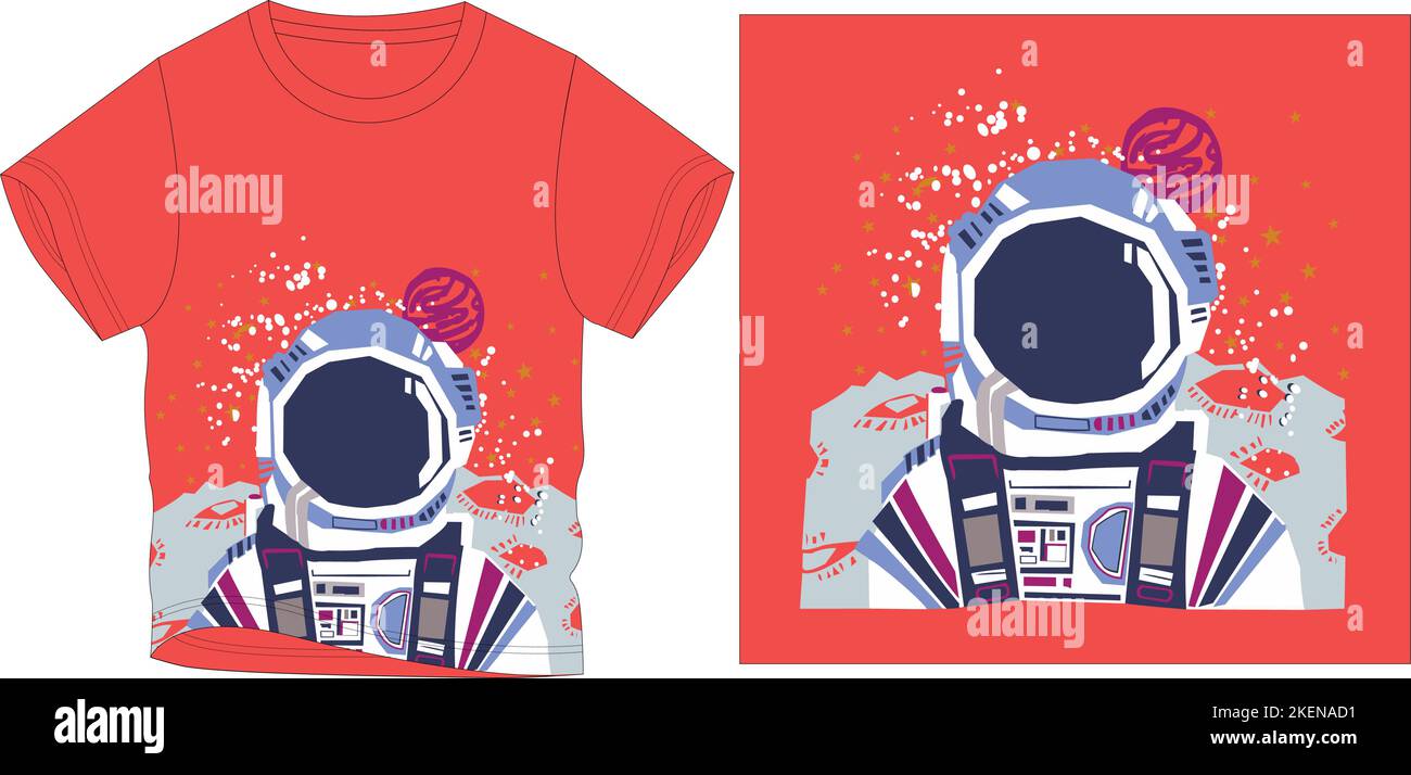 spaceman sur lune t shirt graphique design vectoriel illustration fichier numérique tees,t shirt graphique,t shirt sérigraphie,vêtements pour enfants,mode pour enfants,vecto Illustration de Vecteur