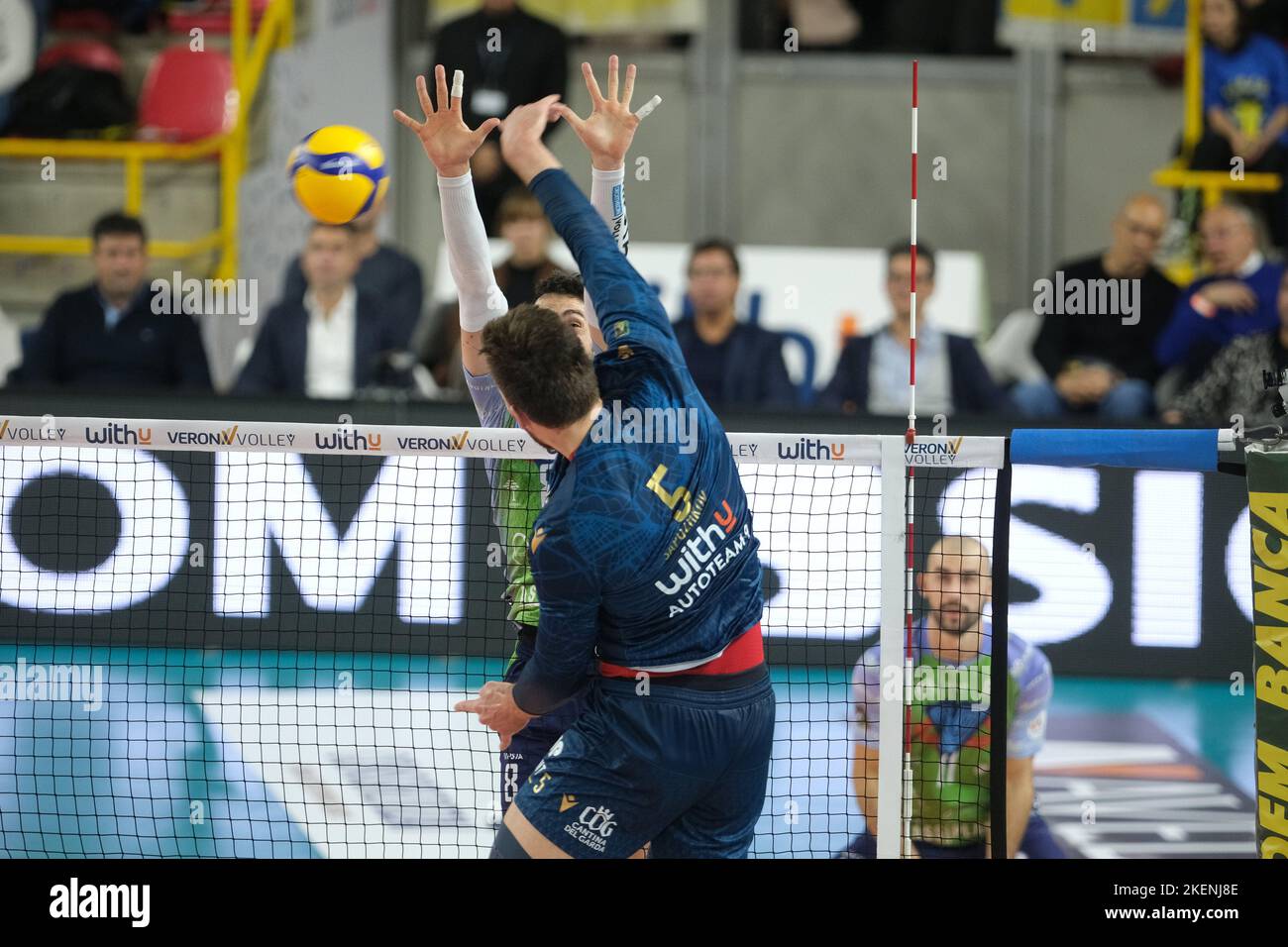 Vérone, Italie. 13th novembre 2022. Superlega men volley Italian Championship 2022 - WithU Verona VS Vero Volley Monza, 13 novembre 2022, Pala AGSM-AIM, Vérone, Italie crédit: Roberto Tommasini/Alay Live News Banque D'Images