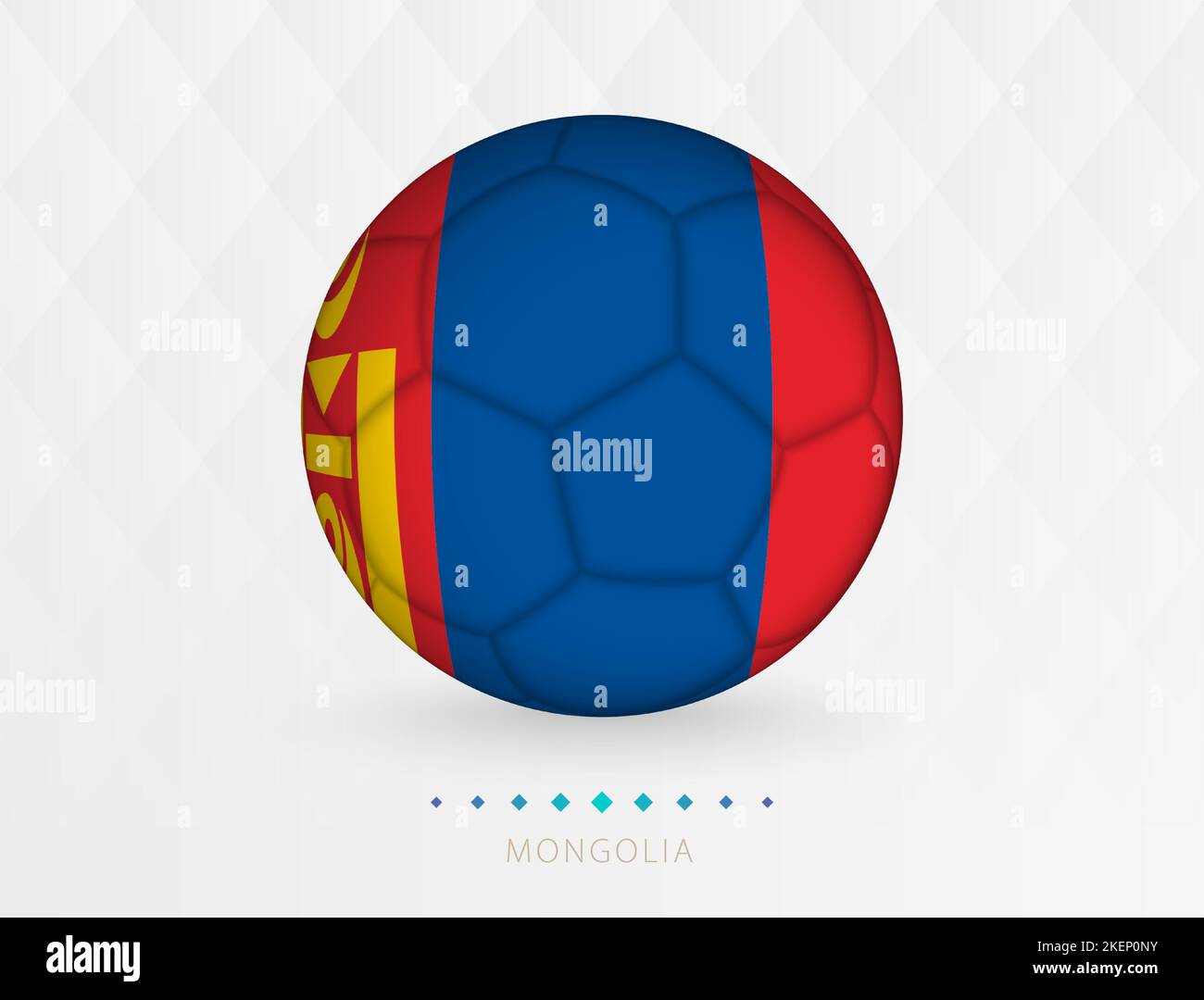 Ballon de football avec motif drapeau de Mongolie, ballon de football