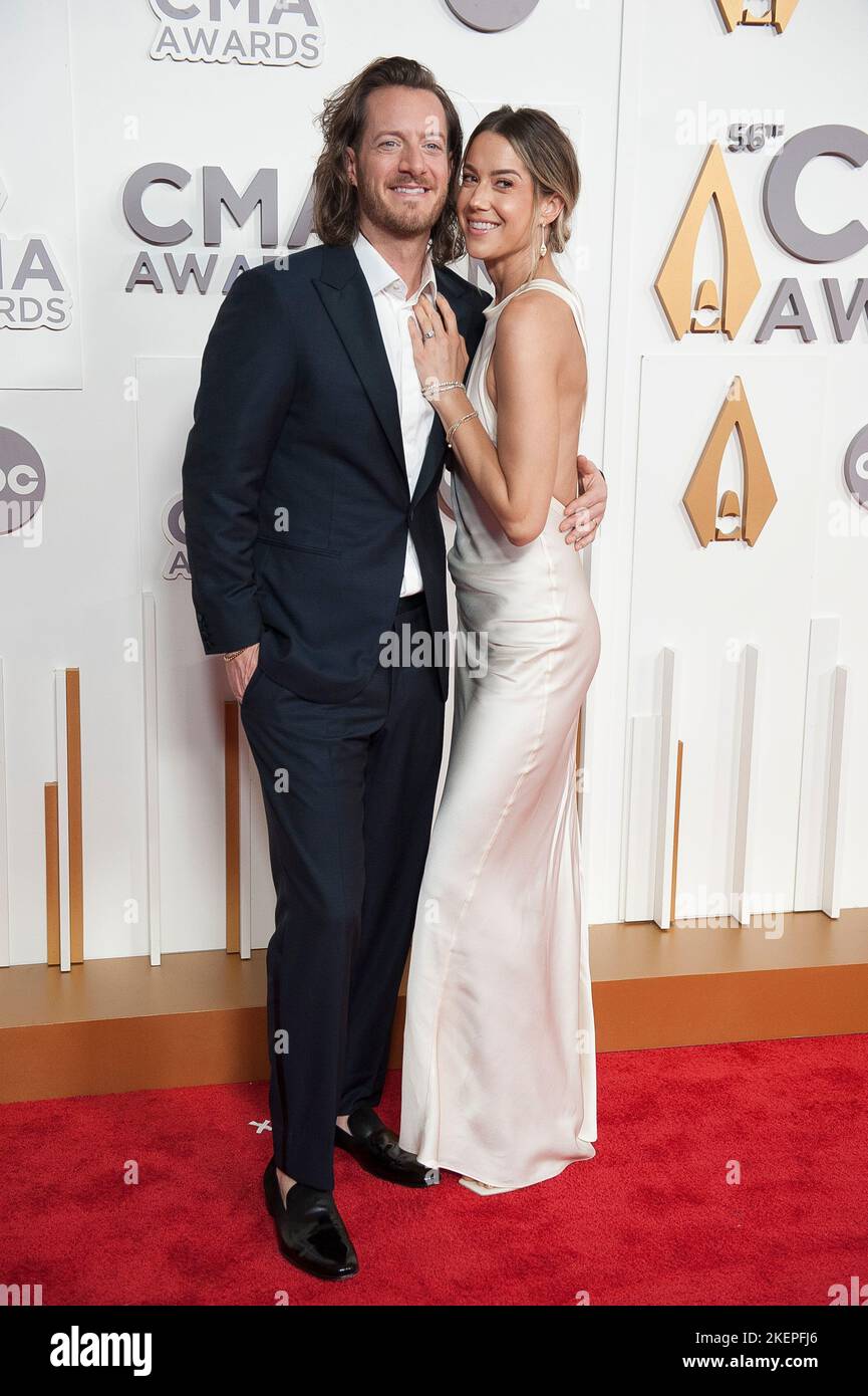 09 novembre 2022 - Nashville, Tennessee; États-Unis - TYLER HUBBARD arrive aux CMA Awards 56th qui ont eu lieu au Bridgestone Arena situé dans le centre-ville de Nashville. Copyright 2022 Jason Moore. (Image de crédit : © Jason Moore/ZUMA Press Wire) Banque D'Images