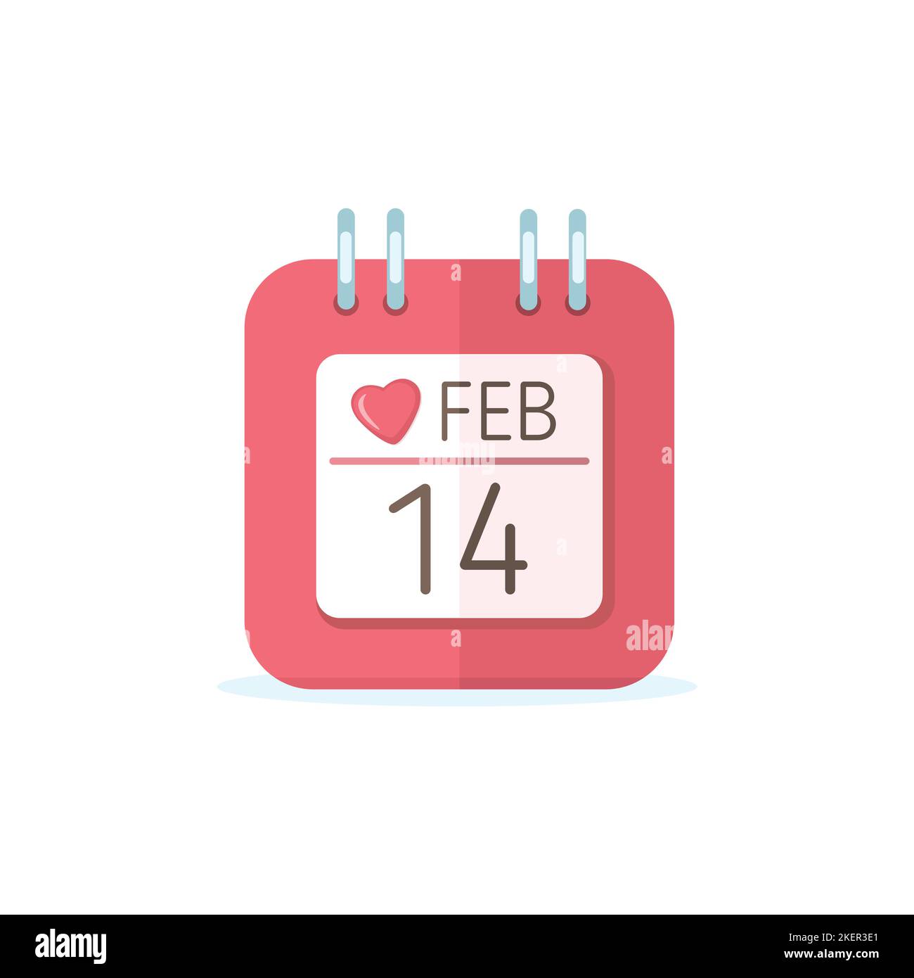 Icône de calendrier avec date de Saint-Valentin. Illustration vectorielle Illustration de Vecteur