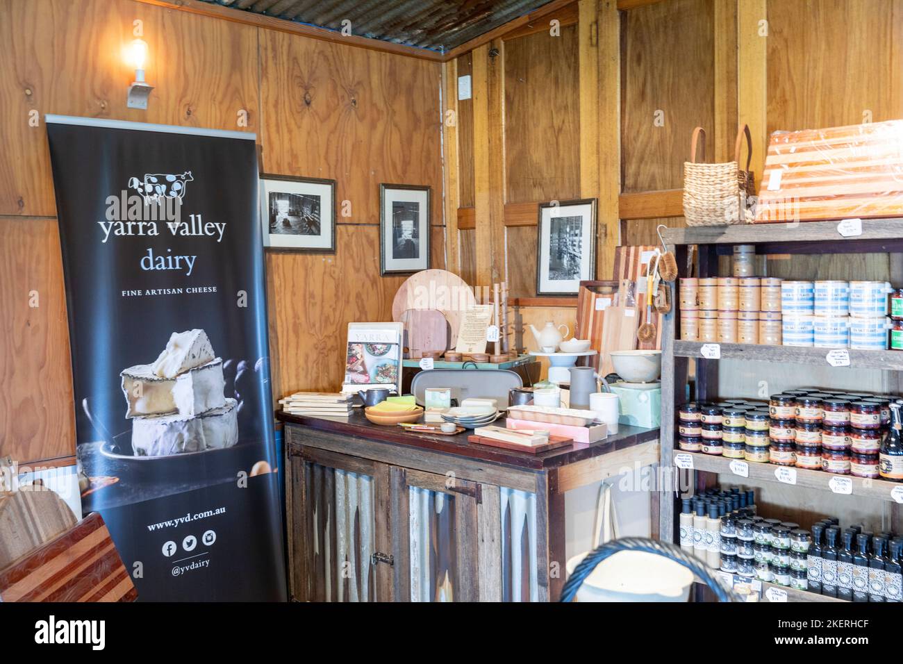Yarra Valley Dairy à Yering la Yarra Valley Victoria Australie, produit du fromage et des produits laitiers artisanaux, Australie Banque D'Images