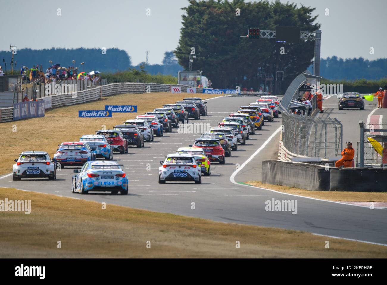 Snetterton 2022 Kwik Fit British Touring car Championship, BTCC à partir de la grille de départ de l'arrière Banque D'Images