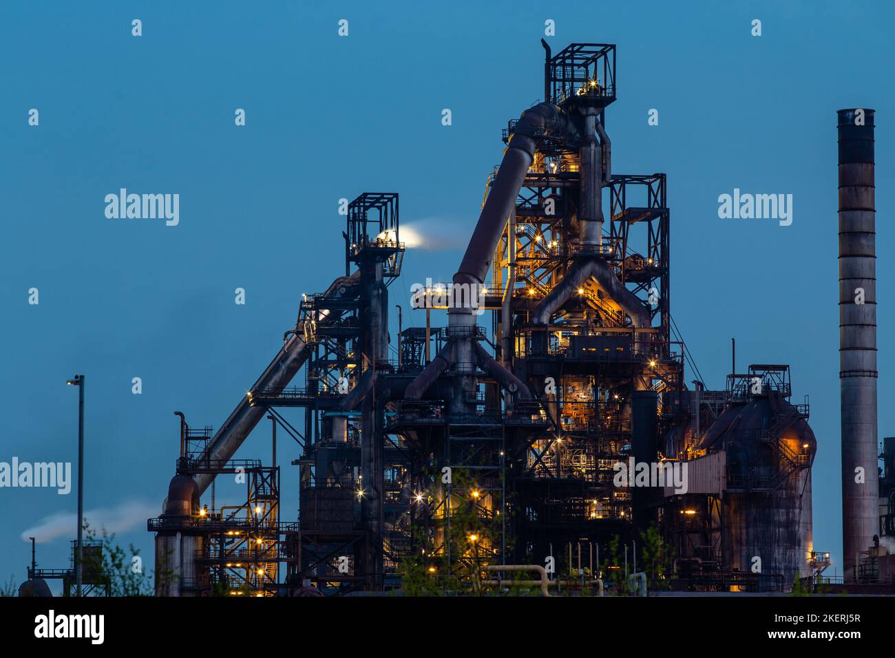 Blast fourneaux 4 et 5 aux aciéries Tata à Port Talbot, pays de Galles du Sud, Royaume-Uni Banque D'Images