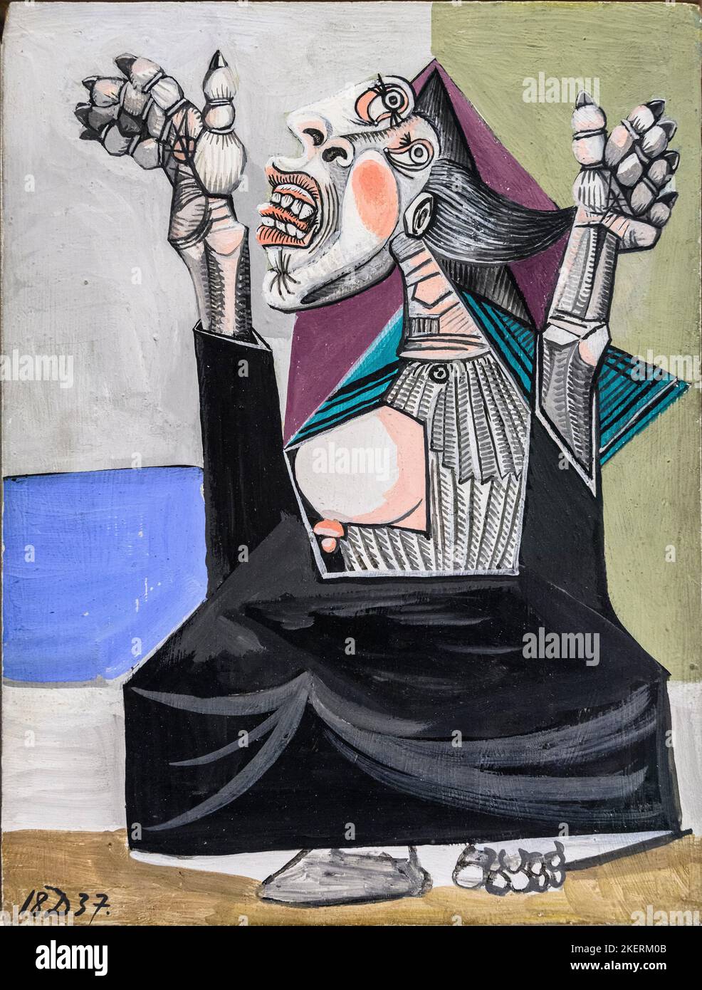 Le suppliant, gouache sur panneau, 1937, par l'artiste espagnol Pablo Picasso 1881-1973. Banque D'Images