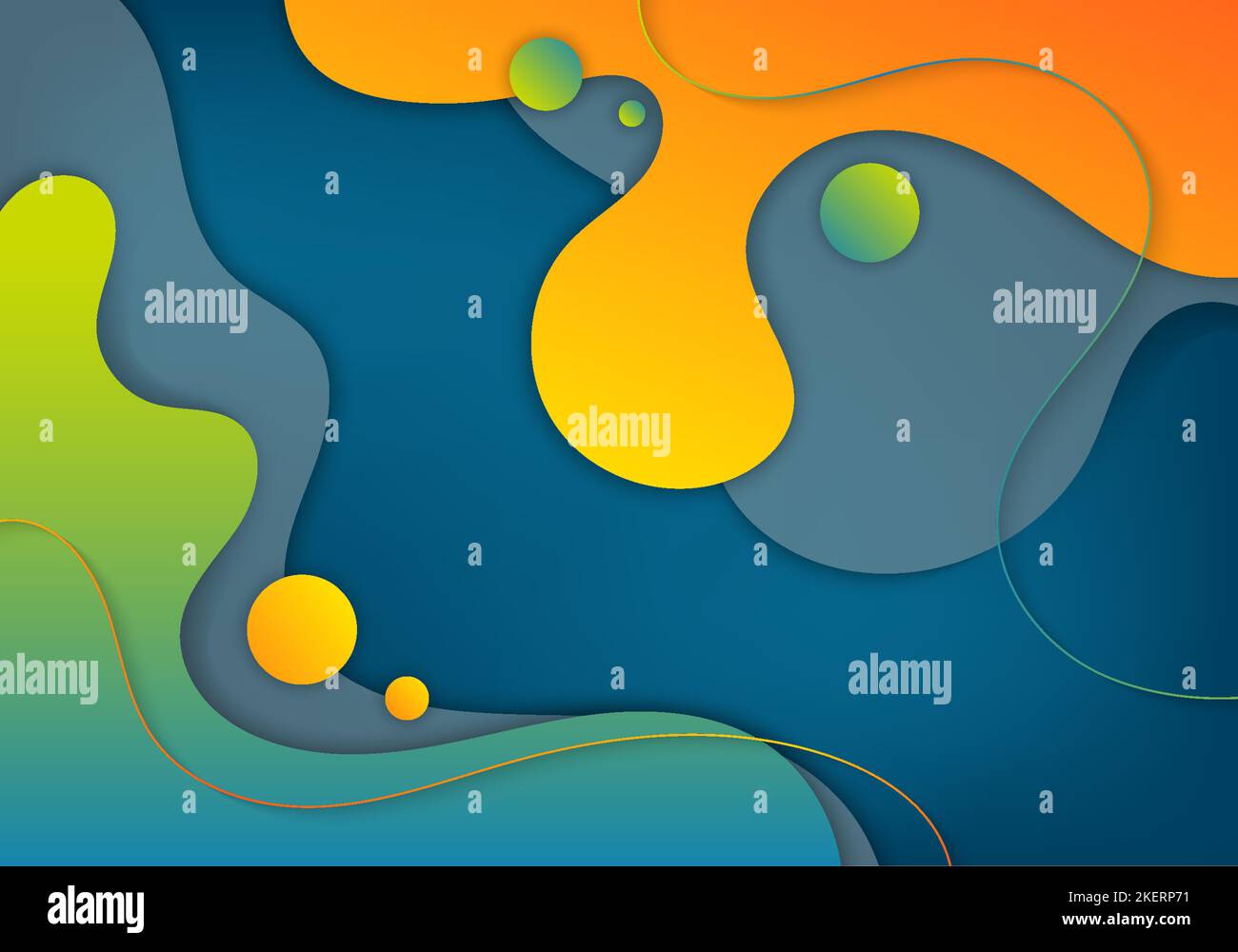 Illustration décorative abstraite de forme libre de dégradé. Décor d'œuvres d'art de style biologique. Illustration Illustration de Vecteur