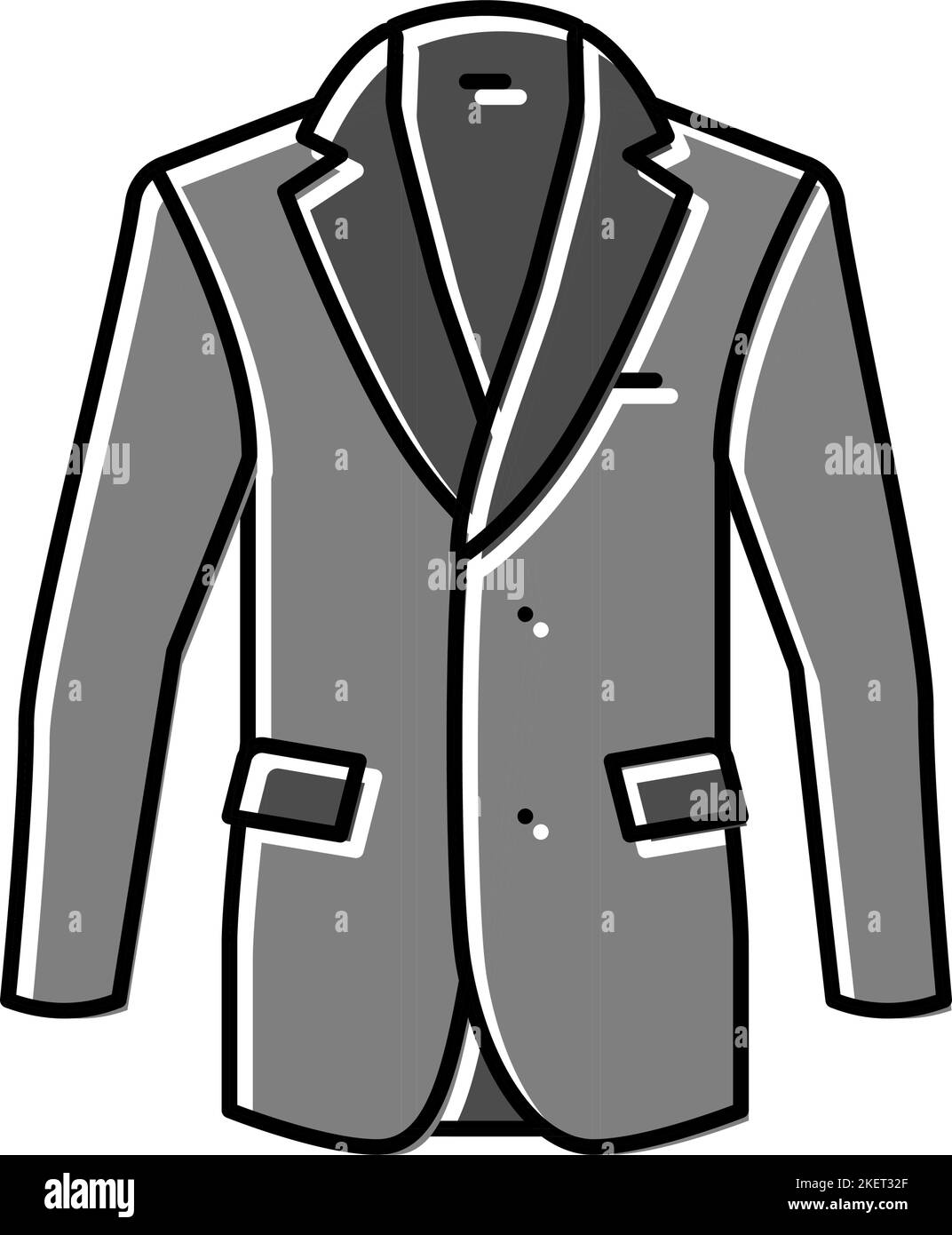 manteau vêtements d'extérieur homme couleur icône illustration vectorielle Illustration de Vecteur
