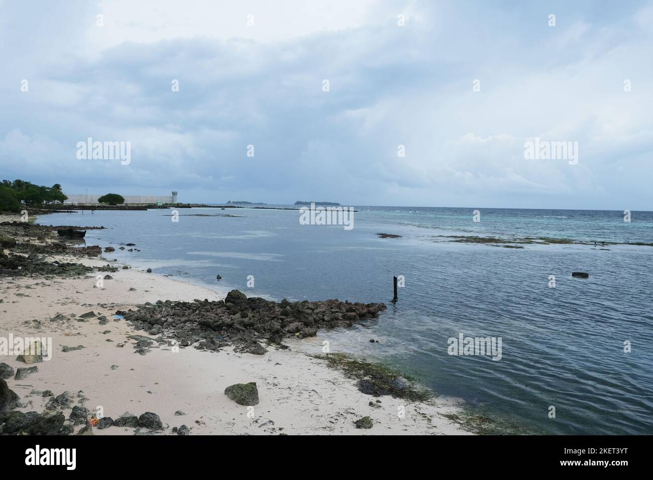 La prison de Maafushi est une prison à Maafushi sur l'atoll de Kaafu aux Maldives, à 18 miles au sud de la capitale, Malé. C'est la plus grande prison des îles Banque D'Images