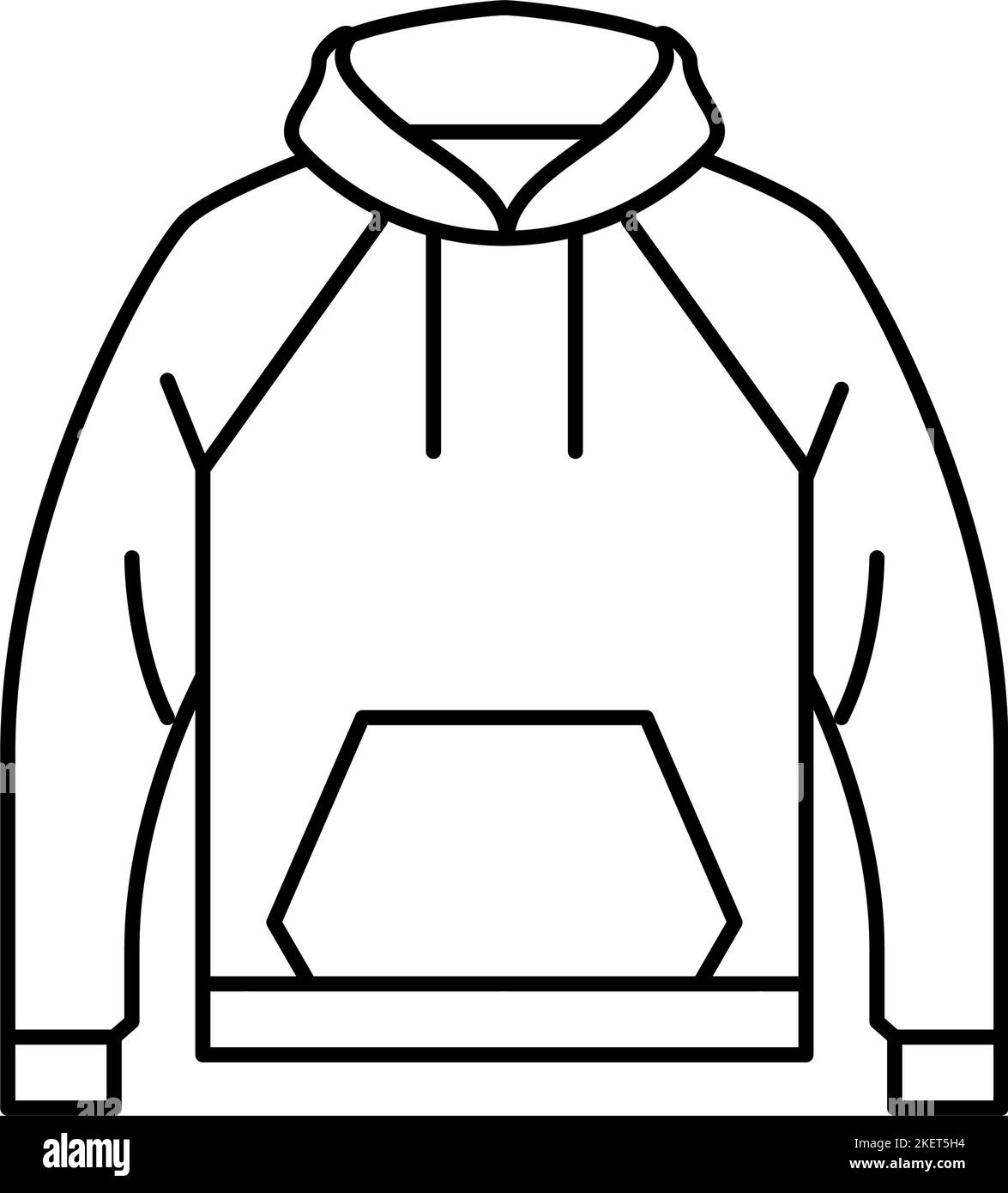 sweat à capuche d'extérieur pour homme ligne icône illustration vectorielle Illustration de Vecteur