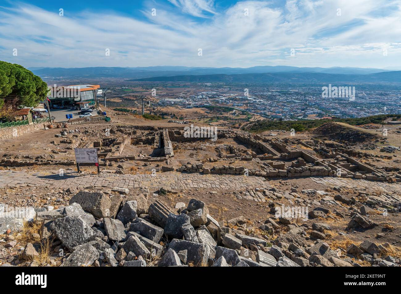 L'Acropole des ruines de la ville antique de Pergamon à Bergama, Izmir, Turquie Banque D'Images