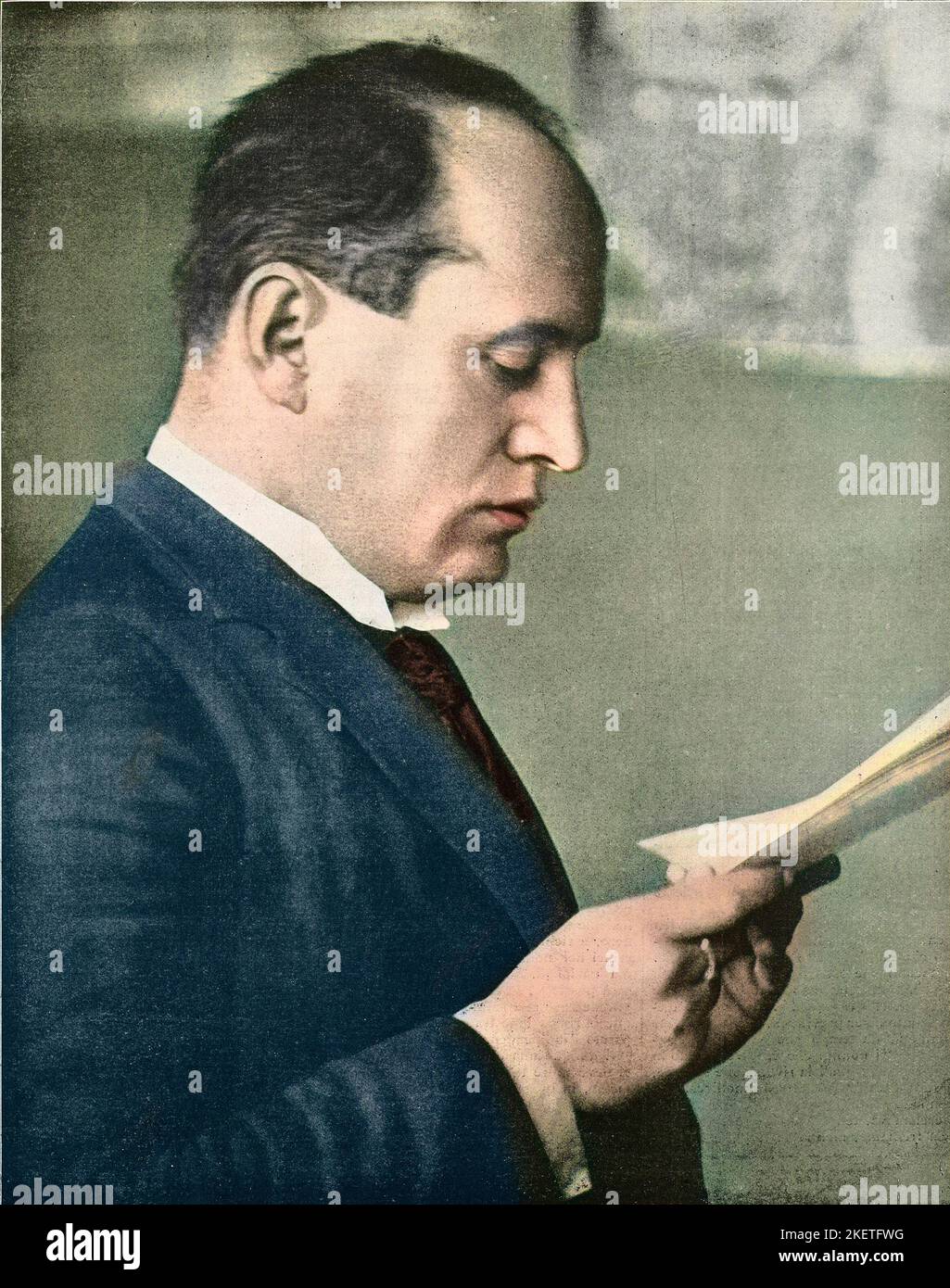 Portrait de Benito Mussolini en 1922 Banque D'Images