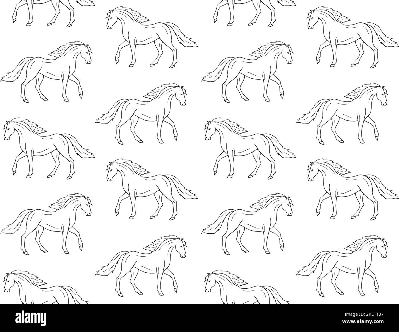 Motif vectoriel sans couture de cheval pré espagnol Illustration de Vecteur