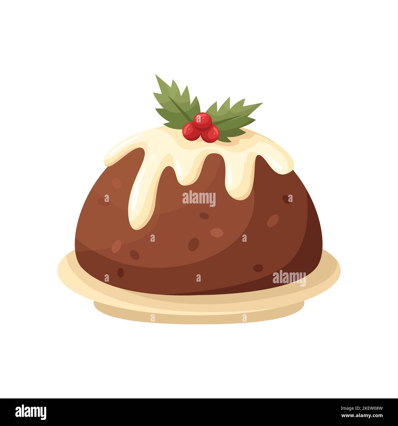 Illustration christmas pudding Banque d'images vectorielles - Alamy