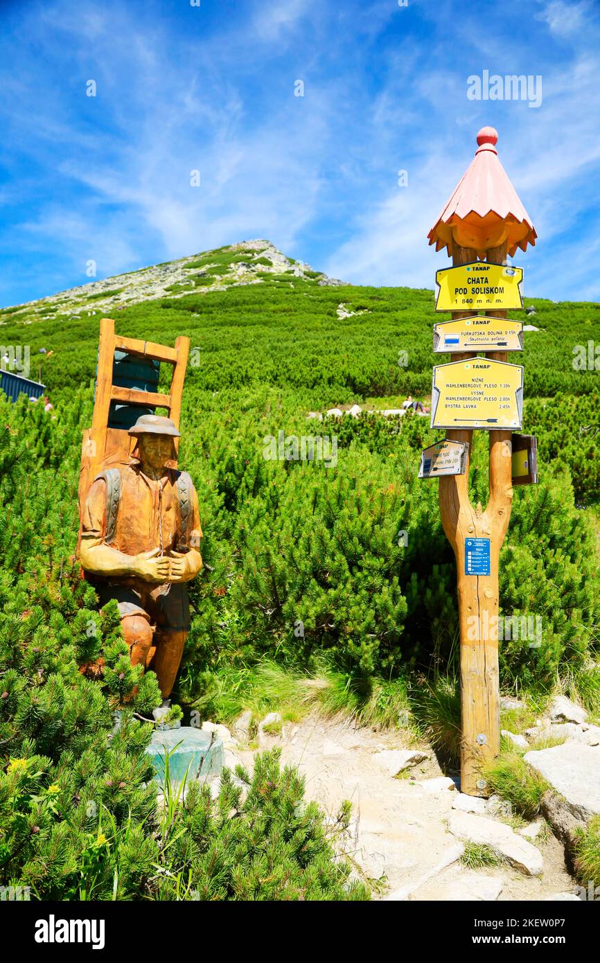 Le téléphérique final à Solisko est une route de montagne à la montagne Predne Solisko 2093 m au-dessus du niveau de la mer. (Photo CTK/Jan Rychetsky) Banque D'Images