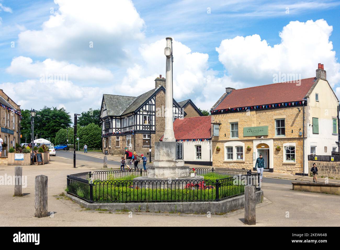 Market Cross, Market place, Bolsover, Derbyshire, Angleterre, Royaume-Uni Banque D'Images