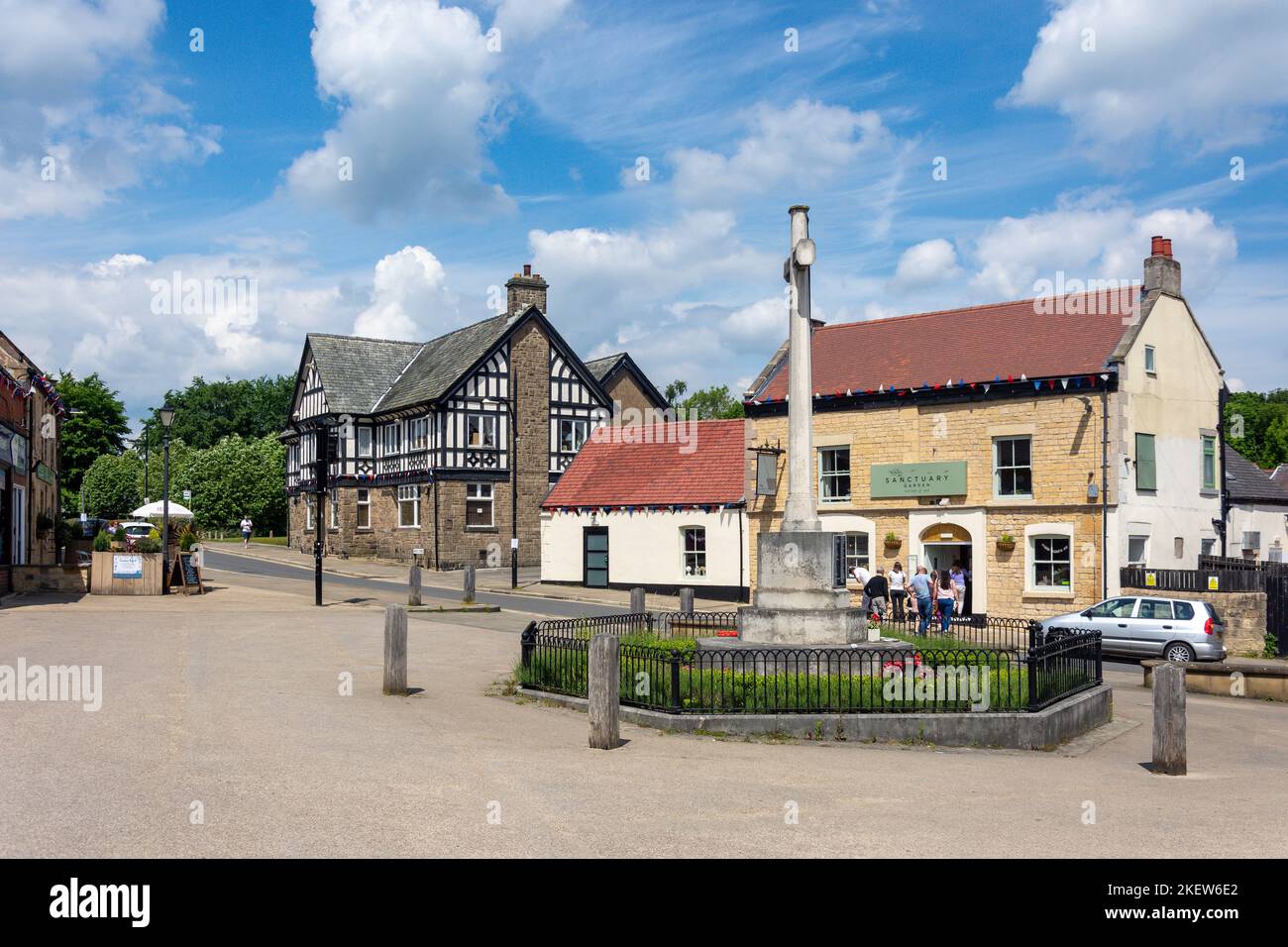 Market Cross, Market place, Bolsover, Derbyshire, Angleterre, Royaume-Uni Banque D'Images