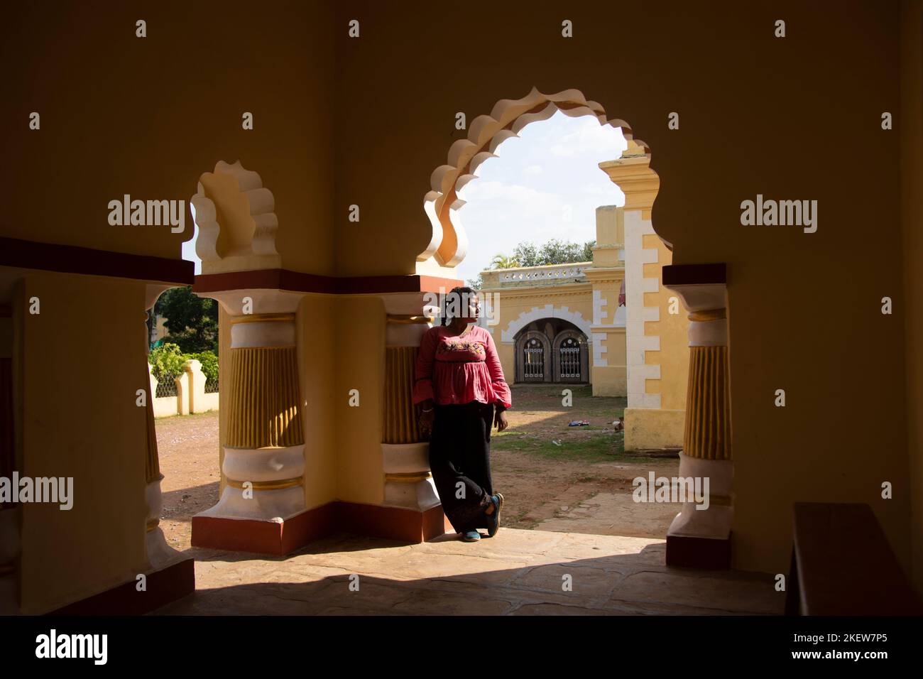 Bastar Palace est l'un des sites patrimoniaux les plus importants de Jagdalpur. Banque D'Images