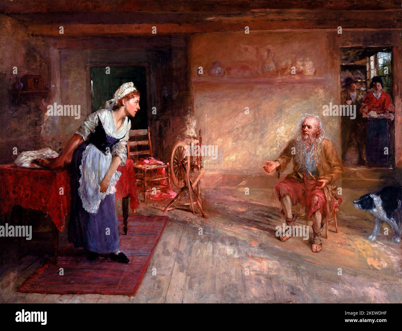 RIP Van Winkle. Le retour de RIP par l'artiste américain Charles T. Webber (1825-1911), huile sur toile, 1877 Banque D'Images