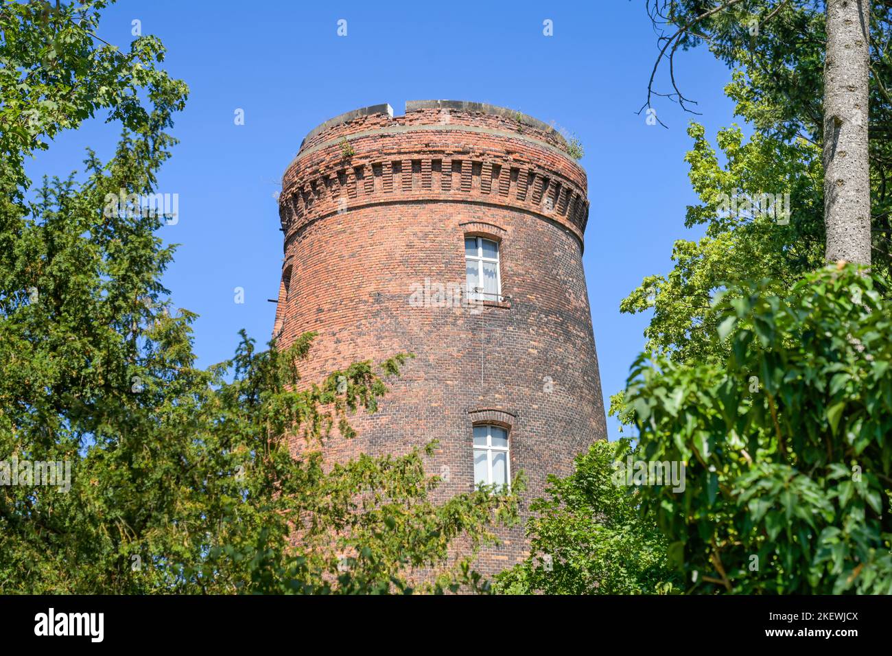 Wasserturm am Obersee, Bezirk Weißensee, Pankow, Berlin, Allemagne Banque D'Images
