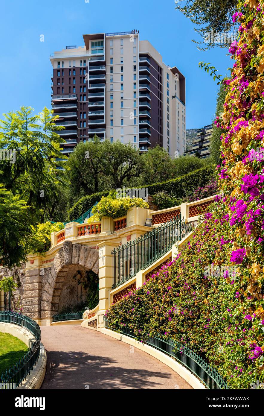 Monaco, France 2 août 2022 aménagement résidentiel moderne à grande échelle du quartier des