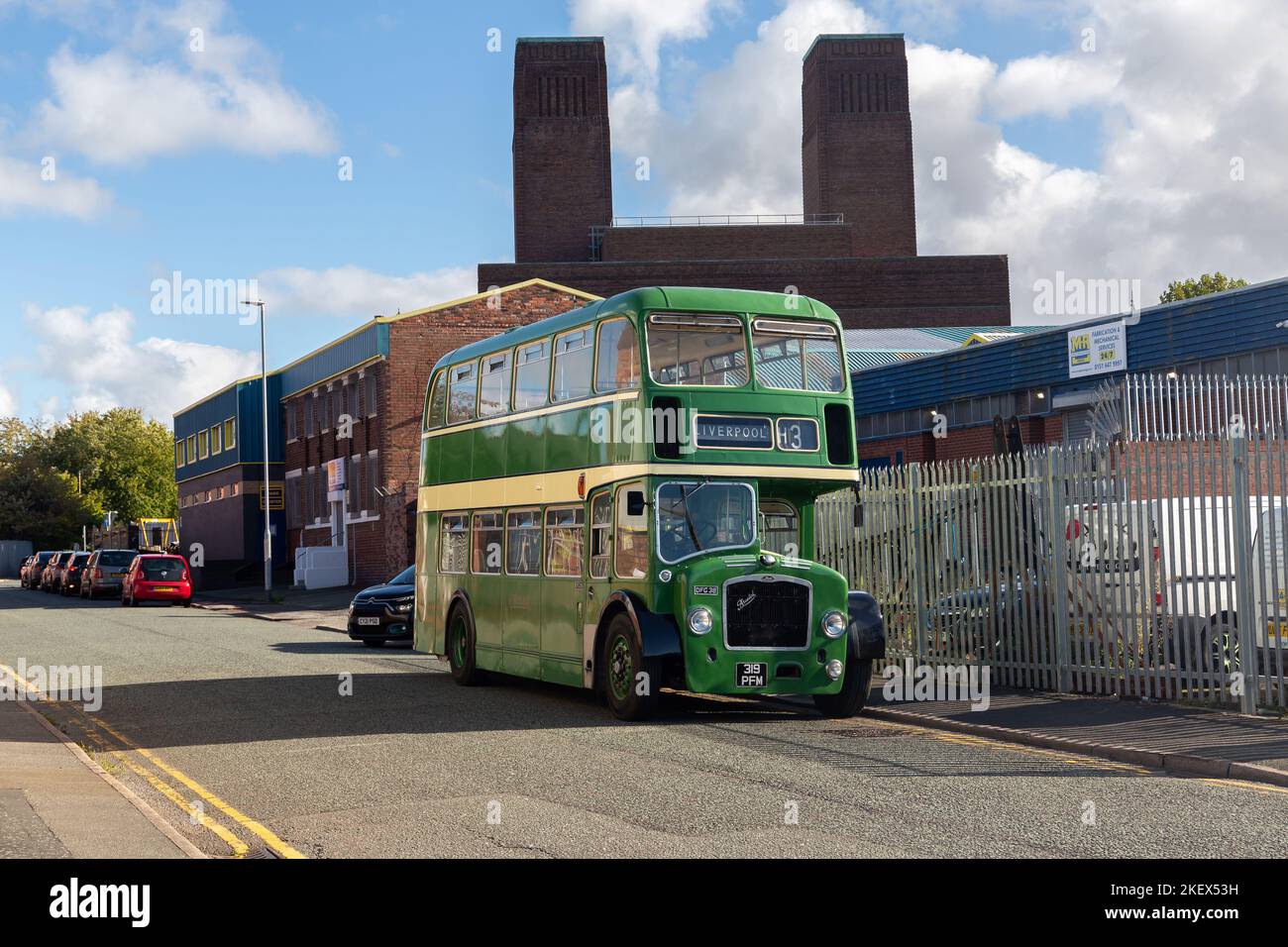 Birkenhead, Royaume-Uni: Crosville Bristol FS6G Lodekka bus, Bridge Street, Wirral transport Museum Banque D'Images