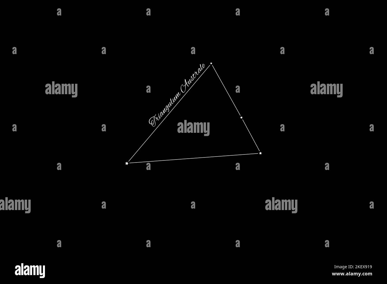 Constellation du triangulum Australe, ensemble d'étoiles, constellation du triangle sud Banque D'Images