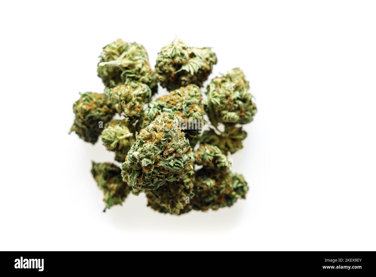 Flos de cannabis, pile de marijuana médicale Banque D'Images