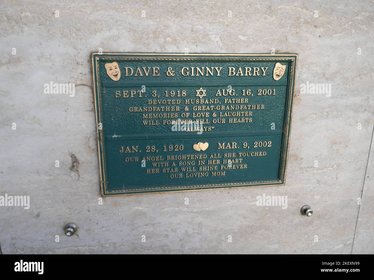 Los Angeles, Californie, États-Unis 10th novembre 2022 tombe du comédien Dave Barry dans le jardin du patrimoine au parc commémoratif du Mont Sinaï sur 10 novembre 2022 à Los Angeles, Californie, États-Unis. Photo par Barry King/Alay stock photo Banque D'Images