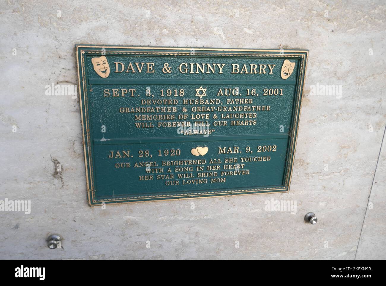 Los Angeles, Californie, États-Unis 10th novembre 2022 tombe du comédien Dave Barry dans le jardin du patrimoine au parc commémoratif du Mont Sinaï sur 10 novembre 2022 à Los Angeles, Californie, États-Unis. Photo par Barry King/Alay stock photo Banque D'Images