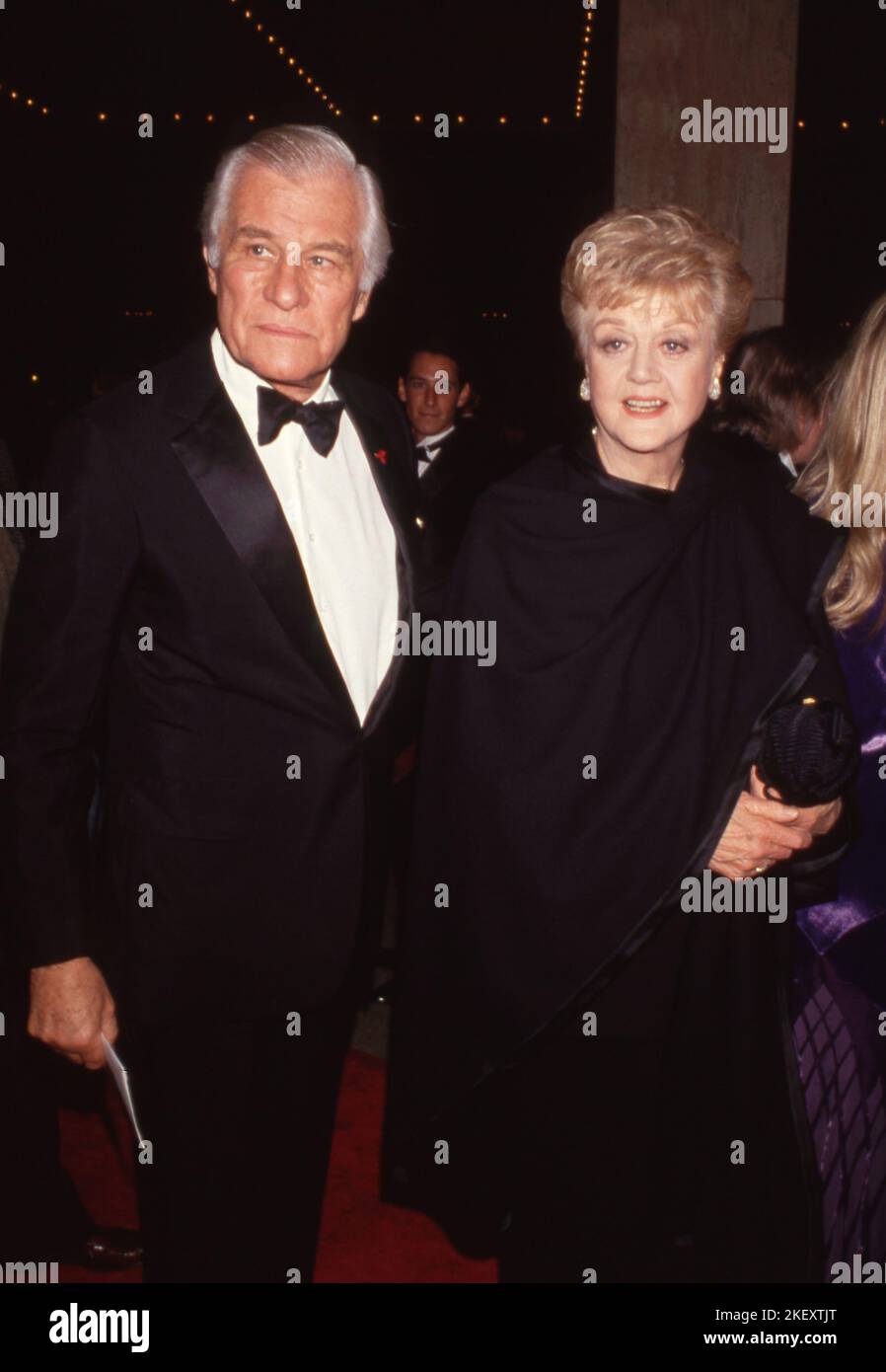 Peter Shaw et Angela Lansbury à la nuit d'ouverture de Sunset Blvd. Au théâtre Shubert à Century City, Californie sur 9 décembre 1993 Credit: Ralph Dominguez/MediaPunch Banque D'Images