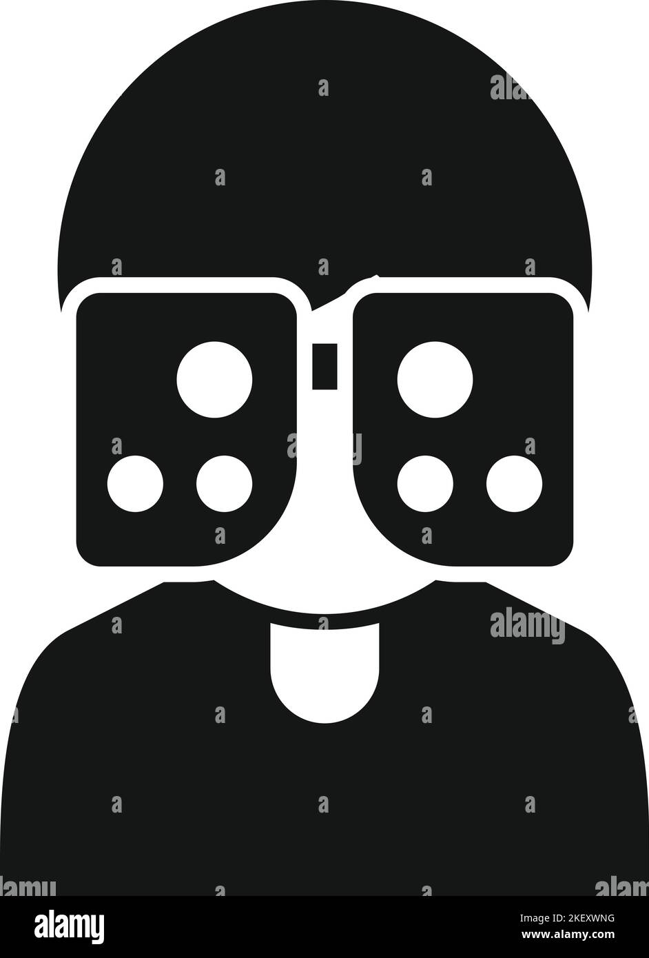 Icône de vision de soins vecteur simple. Test oculaire. Œil de médecine Illustration de Vecteur