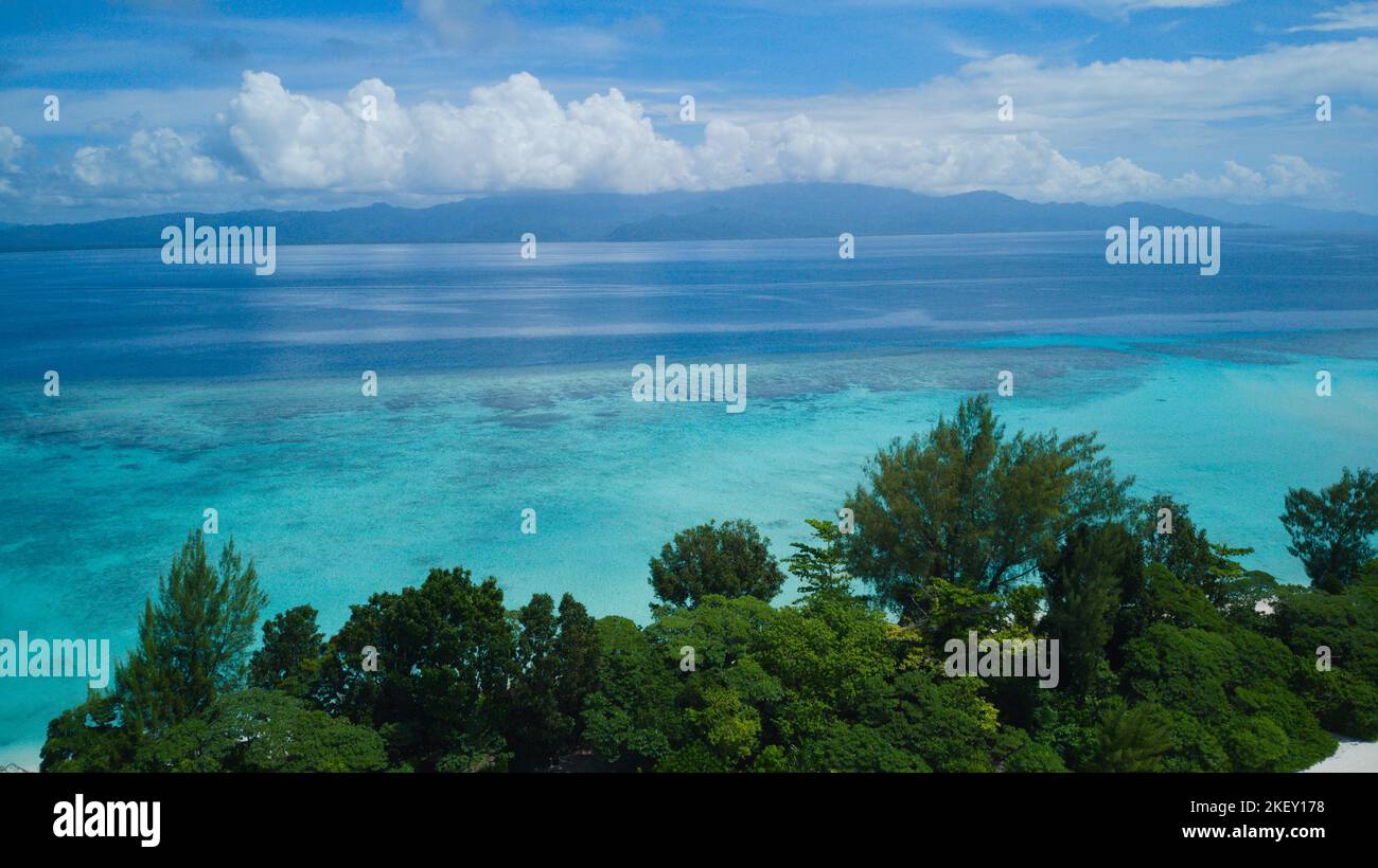 Vue depuis l'île tropicale Banque D'Images
