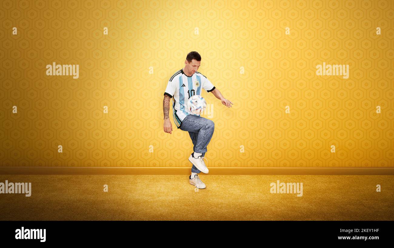 Lionel Messi (Argentine) dans le plan promotionnel pour Adidas impossible  n'est rien campagne avant et pendant la coupe du monde de la FIFA Qatar  2022 Adidas via Fufa61 Photo Stock - Alamy