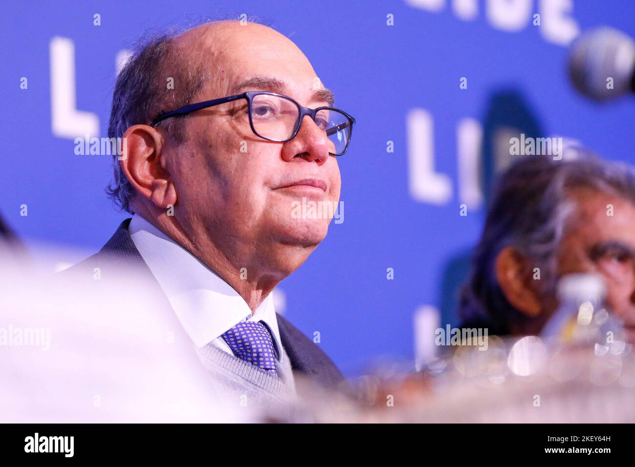 New York, États-Unis. 14th novembre 2022. Gilmar Mendes lors de LA Conférence DE LA LIDE Brésil - New York au Havard Club de New York aux États-Unis ce lundi, le 14th. LIDE - Grupo de Líderes Empresariais tient la Conférence DU BRÉSIL DE LIDE - New York, sur 14 novembre et 15th, au club de Harvard, à New York (Etats-Unis), avec le soutien institutionnel de la Chambre de commerce américano-brésilienne (BACC). (Photo: Vanessa Carvalho/Brazil photo Press) Credit: Brazil photo Press/Alay Live News Banque D'Images
