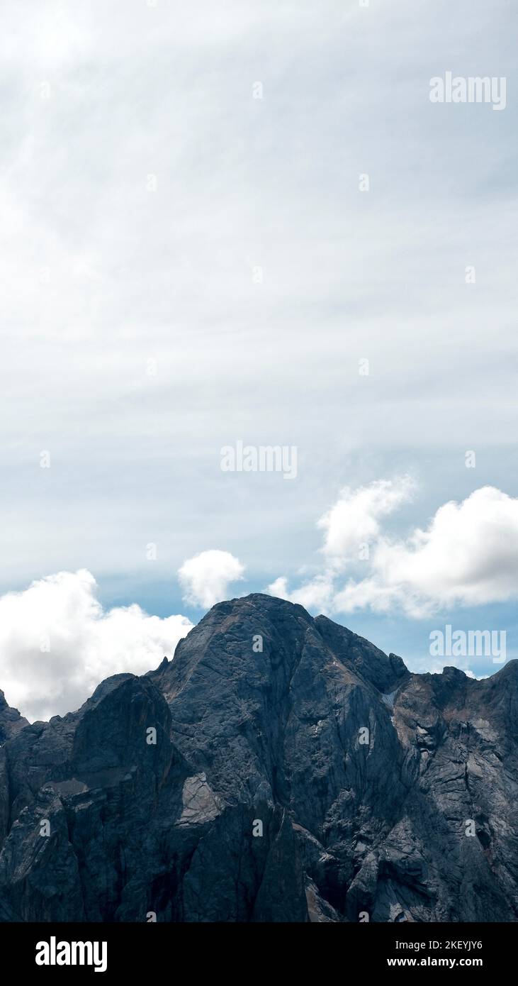 vue arrière du glacier marmolada, le pic du penai Banque D'Images