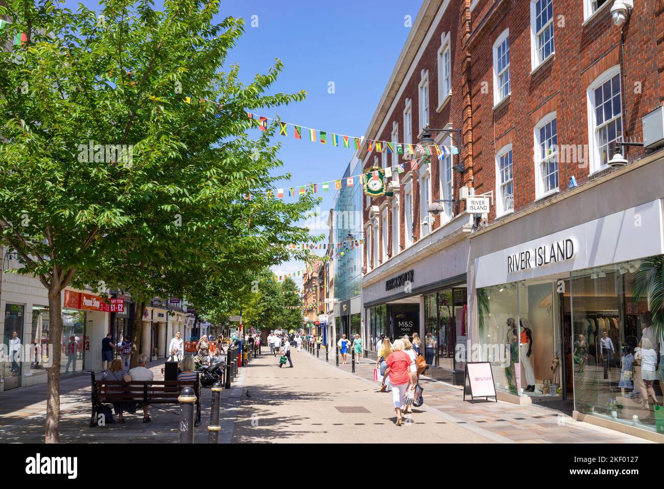 Centre-ville de Worcester River Island Store High Street Worcester in the City Center shopping Center UK Worcester Worcestershire England UK GB Europe Banque D'Images