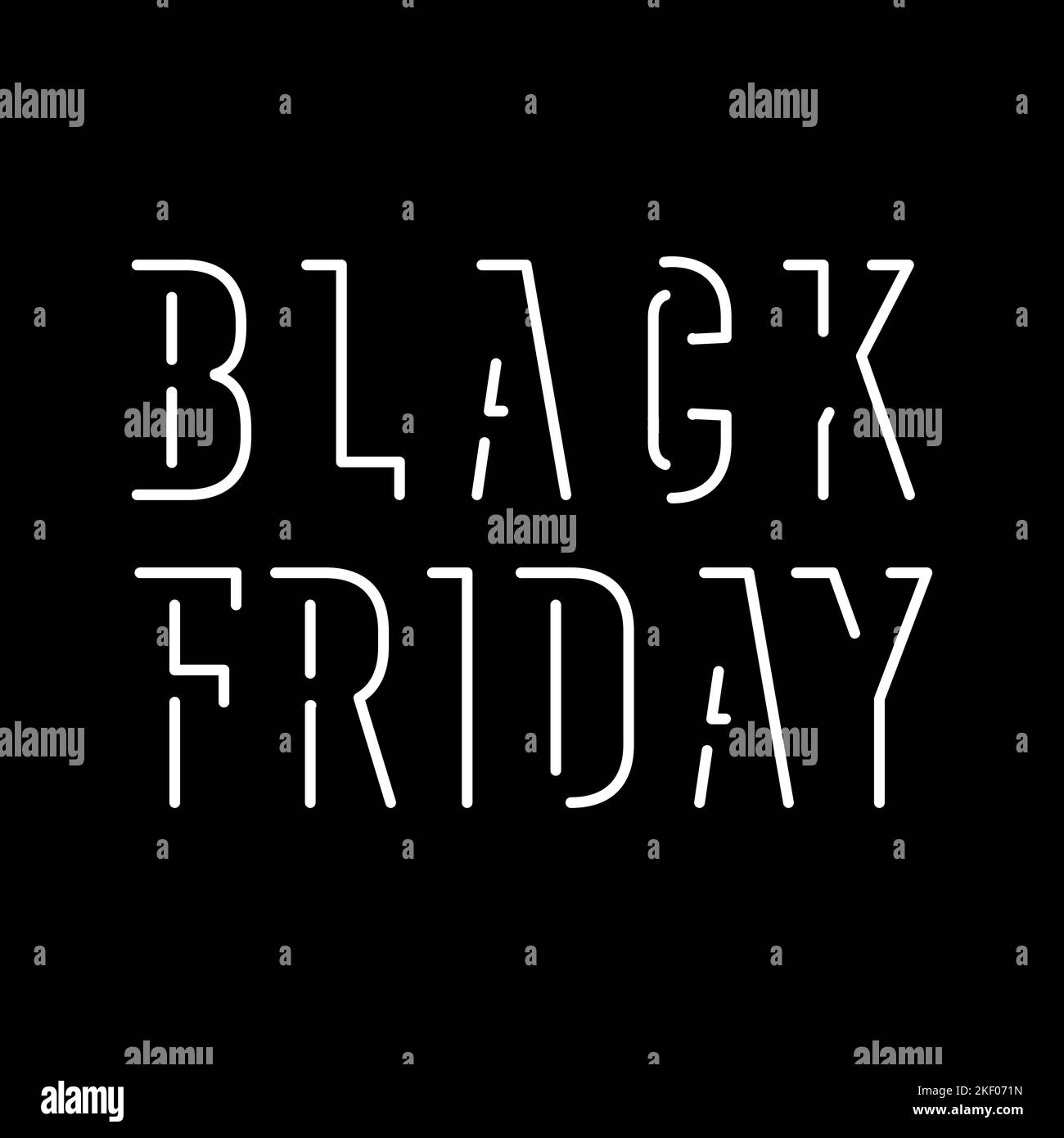 Bannière du vendredi noir. Lettrage minimaliste pour la promotion, le marketing, la publicité et les médias sociaux. Illustration vectorielle, conception plate Illustration de Vecteur