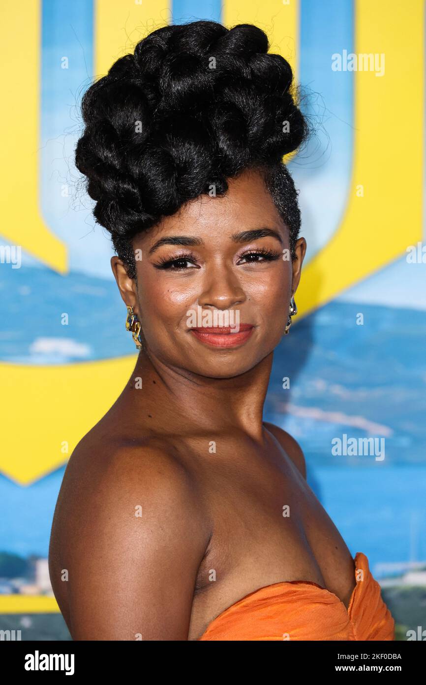 Alexis Floyd arrive à la première américaine de Netflix 'Glass Onion: A Knives Out Mystery', qui s'est tenue au musée Academy of Motion Pictures on 14 novembre 2022 à Los Angeles, Californie, États-Unis. (Photo de David Acosta/image Press Agency/NurPhoto) Credit: NurPhoto/Alay Live News Banque D'Images