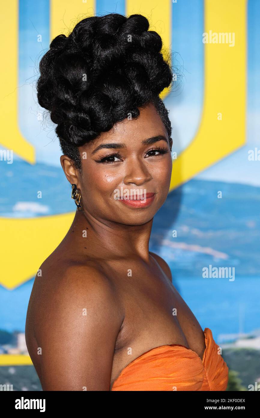 Alexis Floyd arrive à la première américaine de Netflix 'Glass Onion: A Knives Out Mystery', qui s'est tenue au musée Academy of Motion Pictures on 14 novembre 2022 à Los Angeles, Californie, États-Unis. (Photo de David Acosta/image Press Agency/NurPhoto) Credit: NurPhoto/Alay Live News Banque D'Images