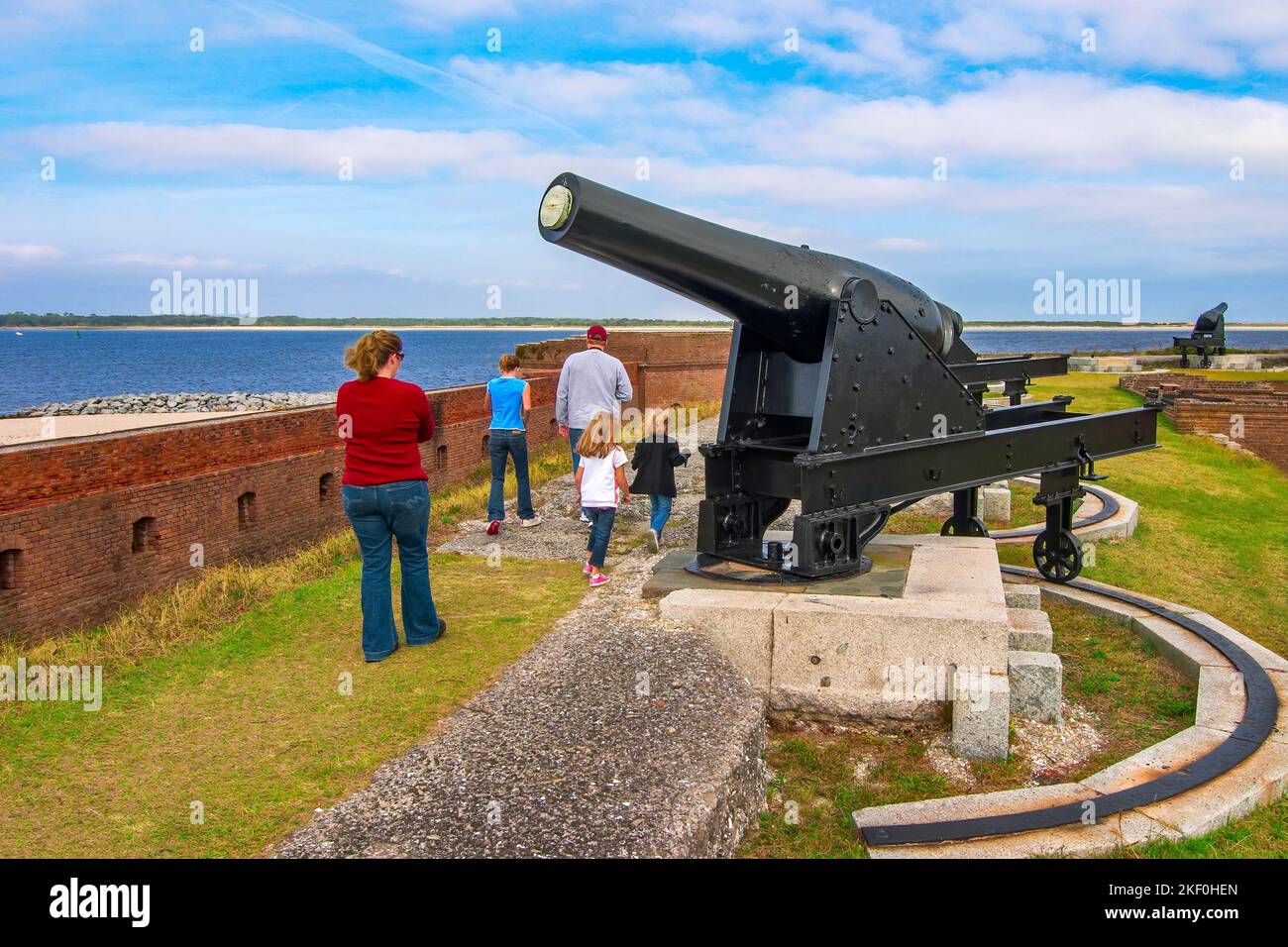 Fort Clinch a construit 1812-1868 State Park sur l'île Amelia, dans le nord-est de la Floride. Sur le Registre national des lieux historiques. Banque D'Images