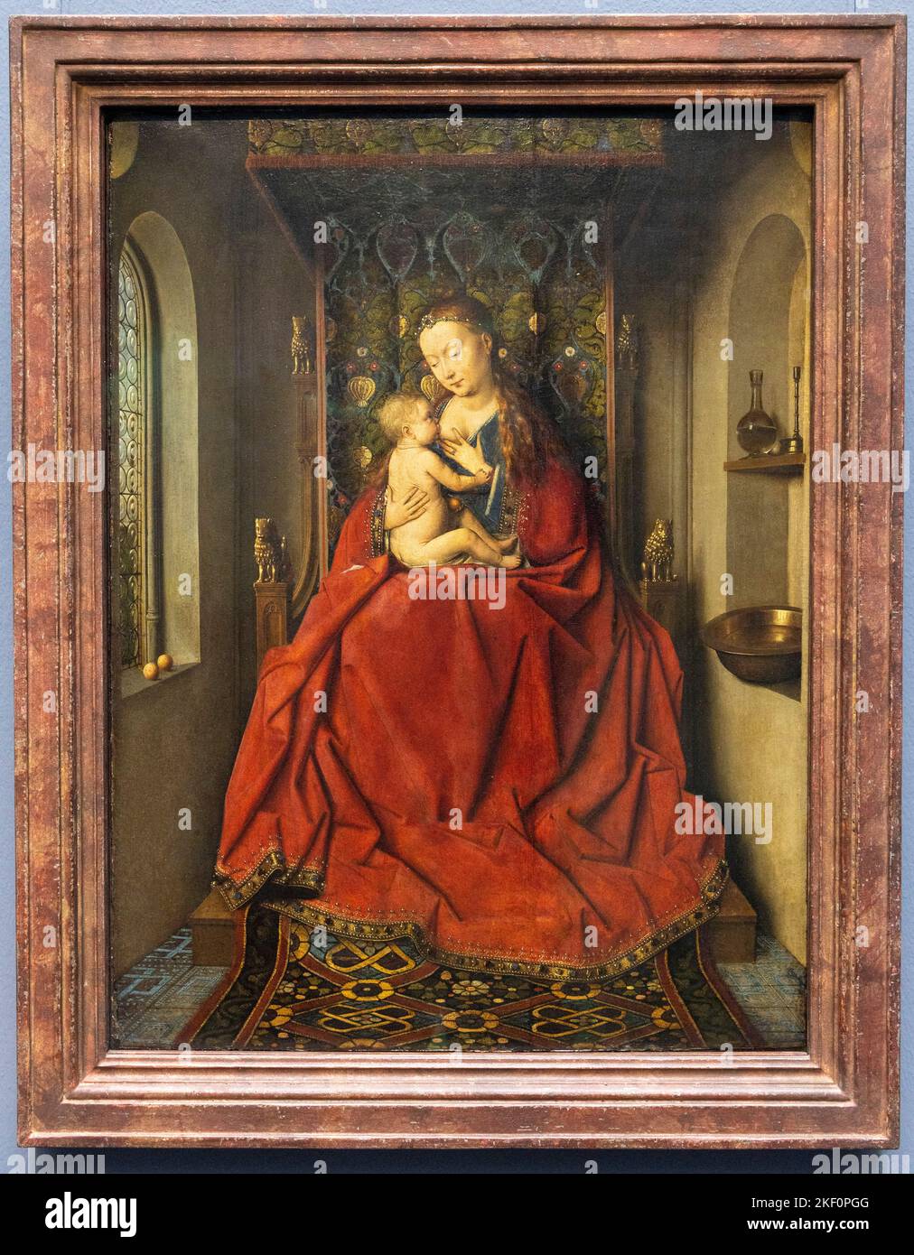 La Vierge de Lucques, peinture à l'huile de Jan van Eyck, vers 1437, Städel Museum, Francfort Banque D'Images